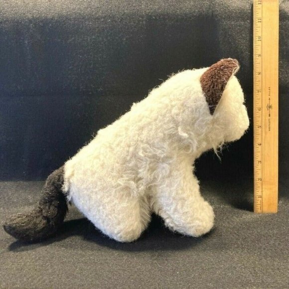 Vintage 1983 AVANTI Himalayan Cat Plush 10” Blonde, Blue Eyes, Brown Tail & Ears - Picture 12 of 12